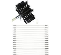 FAFAKO Chimney Sweeping Machine, Stove Pipe Brush, Professional Tools That Apply To: Fireplace, Dryer, Tent Stove, Set Of (15 Rods, 410mm)