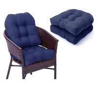 FAFAKO Set Of 2 Seat Cushions, Comfortable Chair Cushions, Soft Thicken Tatami Chair Cushion, For Dining Room Garden Indoor Outdoor chair cushion(Blue)