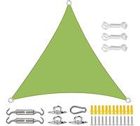 FAFAKO Shade&Beyond Triangular Breathable UV Block Sun Shade Sail Outdoor Covering Cloth For Deck, Backyard, Pool Egg Chair Cover(Vert,4.5x4.5x4.5m)