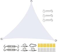 FAFAKO Shade&Beyond Triangular Breathable UV Block Sun Shade Sail Outdoor Covering Cloth For Deck, Backyard, Pool Egg Chair Cover(White,3.6x3.6x3.6m)