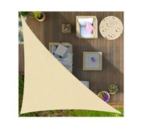 FAFAKO Sun Sail Waterproof Triangle, Weather-resistant, Premium Polyester, Many Lengths And Widths To Choose From Including Fastening Ropes, Triangle 3x4x5 M Egg Chair Cover(Beige,5x5x7.1m)