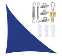 FAFAKO Sun Sail Waterproof Triangular 3x4x5m Sun Protection Water-repellent Premium Polyester With UV Protection For Balcony Garden Terrace Egg Chair Cover(Blue,4x4x5.7m)