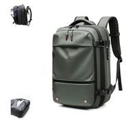 FAFAKO Travel Backpack, Vacuum Backpack With Vacuum Pump, 60L Backpack With Large Capacity, Waterproof, Expandable Travel Backpack With Combination Lock, Divided Storage Design(Vert,Manual Press)