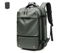 FAFAKO Travel Backpack With Vacuum System, 60L Expandable Vacuum Travel Bag With Anti-theft Lock, Multifunctional Large Capacity Backpack For Men(Vert,Air Pump)