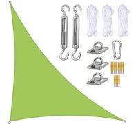 FAFAKO Triangle Sun Shade Sail Rectangular 4x4x5.7m Water-Repellent Sun Protection Polyester Wind Protection With UV Protection For Garden Terrace Camping Egg Chair Cover(Vert,3x3x4.3metres)