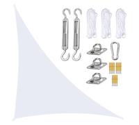 FAFAKO Triangular Sun Sail, Sun Sail, Triangular Or Square Sail, Breathable, For Garden, Terrace, Balcony (triangular, 3 X 4 X 5 M) Egg Chair Cover(White,4x4x5.7m)