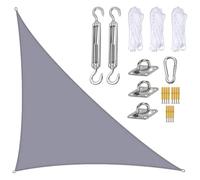 FAFAKO Triangular Sun Sail, Sun Sail, Triangular Or Square Sail, Breathable, For Garden, Terrace, Balcony (triangular, 3 X 4 X 5 M) Egg Chair Cover(Gray,5x5x7.1m)