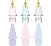 FAFALITHIC 6 Pack Fine Point Replacement Tips Compatible with Apple Pencil 2nd Generation, Apple Pencil 1st Generation, Apple Pencil USB-C & Apple Pencil Pro Nibs (Original/Clear)
