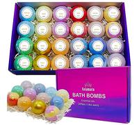 Fafamara 24pcs Bath Bombs Gift Set, Organic and All Natural Ingredients Bubble Bath Bombs Fizzes Spa