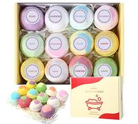 Fafamara Bath Bombs, Gift Set Rich in Essential Oils Natural Handmade Bath&Spa Fizzles Marvelous Salts to Moisturize Skin and Relieve Stress Romantic Gifts for Her/Him/Girlfriend/Wife (Pack of 12)