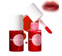 Fafamoon Long Lasting Lip Gloss - 4 Colors Fruit Juice Lip Tint Set,Mini Liquid Water Tint,Waterproof Lip Stain,Multi-Use Lip And Cheek Tint,Non-Sticky Moisturizing Lip Stain (2 * 02#Strawberry)