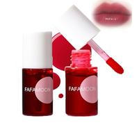 Fafamoon Long Lasting Lip Gloss - 4 Colors Fruit Juice Lip Tint Set,Mini Liquid Water Tint,Waterproof Lip Stain,Multi-Use Lip And Cheek Tint,Non-Sticky Moisturizing Lip Stain (2 * 04#Cherry)