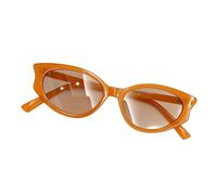 FAFBV Irregular Sunglasses Womens Slim Cateye UV400 | Novelty Shape,Pointed Outer Edge,Glossy Finish,Transparent Tint,Punchy Colour Mix,Light Build,Street Look,Unisex Cut