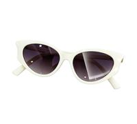 FAFBV Irregular Sunglasses Womens Slim Cateye UV400 | Novelty Shape,Pointed Outer Edge,Glossy Finish,Transparent Tint,Punchy Colour Mix,Light Build,Street Look,Unisex Cut