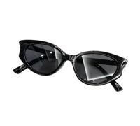 FAFBV Irregular Sunglasses Womens Slim Cateye UV400 | Novelty Shape,Pointed Outer Edge,Glossy Finish,Transparent Tint,Punchy Colour Mix,Light Build,Street Look,Unisex Cut
