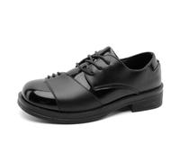 FAFBV Loafers Shoes for Men Slip On High Shine Black Round Toe Rubber Sole | PU Upper,Leather Lining,Rubber Sole,Flat Heel,Low Cut,Stitch Detail,Solid Colour,Spring Autumn,Casual,1 Pair