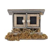 Fafeicy 1/12 Dollhouse Chicken Coop, Miniature Hen House Wooden Dollhouse Accessory for 1/12 Scale