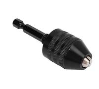 Fafeicy 1/4 Inch Hex Shank Drill Chuck Adapter, 0.6-8mm Keyless Drill Chuck Converter 3 Jaw Tool with 1/4in Hex Shank for Power Tools Drilling Driving