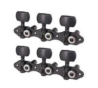 Fafeicy 1 Pair Black Classical Guitar Machine Heads Elegant Bronze Tuning Key Pegs 1:18 Gear Ratio for Classical or Flamenco Guitar