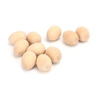 Fafeicy 10 Pcs Wooden Easter Eggs Unpainted, Lightweight Composite Wood for DIY Crafts and Home Decor, Perfect for Kids and Holiday Decorations (Medium: Approx. 17.6x16.2x10cm / 6.93x6.38x3.94in)