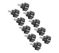 Fafeicy 10-Piece Five-Star Knurled Thumb Nuts, M5x25x10 Thread | Tool-Free Twist Knob, Injection Molded Grip, Manual Fastening For Jigs, Fixture Clamping, Leathercraft Woodworking Vises