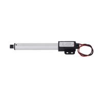 Fafeicy 100mm Stroke Linear Actuator 24V DC 50N Thrust Small Electric Linear Actuator with End Limit Switch and Safety Protections for Industrial Home Automation