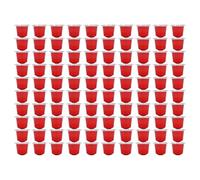 Fafeicy 100pcs Empty Coffee Pods Aluminum Foil Refillable Capsules 15ml Compatible with Machines for Home Office Use (Red)