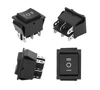 Fafeicy 10PCS Rocker Switches 6 Pin 3 Level KCD4 Mini Switch Panel 16A 250VAC Silver Terminal Heat Resistance for Drinking Fountains Treadmills Home Appliances