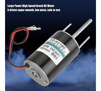 Fafeicy 150W Brush DC Motor, 12/24V 3000/5500rpm High Speed Motor with CW/CCW Rotation, Ideal for Generator, Toys, Blender, Egg Beater (24V5500 rpm)