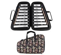 Fafeicy 16 Keys Aluminum Glockenspiel Xylophone Percussion Instruments with Plastic Mallet (Black)