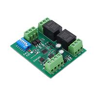 Fafeicy 2 Channel RS485 Relay Module DC 24V Switch Controller with Self Locking Interlocking Momentary Modes Hardware Reset TVS Protection for Equipment