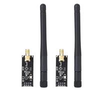 Fafeicy 2 Pcs 2.4G Wireless Transceiver Module 1100m Long Distance RF Module with SMA Antenna NRF24L01+ PA LNA for IoT Sensor Networks