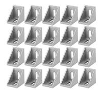 Fafeicy 20Pcs Aluminum Corner Bracket, L Type Right Angle for 3030 Profile 28x35mm 2 Hole Heavy Duty Connector for DIY Furniture Machine Frame