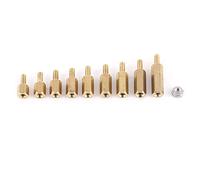 Fafeicy 20pcs M2.5 Brass Male Female Standoff Kit, 180pcs Stainless Steel Nuts, 9 Lengths, Great for Circuit Boards, Machine Mounting, Rust Resistant, Easy to Clean