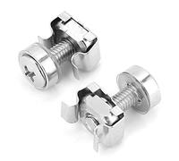 Fafeicy 20Pcs Set Network Cabinet Cage Nut Captive Nut Burmutter Rack Screws and Cage Assortment Kit M6*16 with Nickle Plated Iron, Fast and Convenient to Install, Best (M5*20(20PCS))