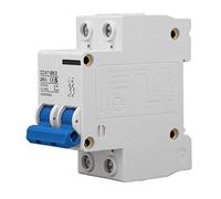 Fafeicy 2P DC Miniature Circuit Breaker 25A 500V DIN Rail Mount with Pa66 Housing 4000A Breaking Capacity for Solar Photovoltaic System Electric Motorcycle