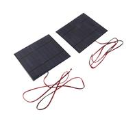 Fafeicy 2pcs 5V 500mA Solar Panel Polycrystalline Silicon Module with 100cm Cable, Snow Proof, Wind Proof, Suitable for Solar Projects, Panels