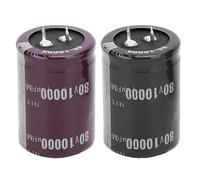 Fafeicy 2Pcs 60V/10000μF Capacitor, Aluminium Electrolytic Capacitor for Amplifier Sound Equipment, LED Light, Automotive Equipment, Capacitance