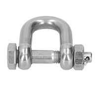 Fafeicy 2Pcs D Ring Shackle, Stainless Steel Bow Shackle Screw Pin Anchor Shackle Hardware Rigging Outdoor Tools for Survival Rope Paracord Camping Bracelet Bow Buckle