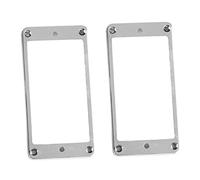 Fafeicy 2Pcs Metal Double Coil Pickup Mounting Ring Set, Durable Design, Enhances Sound Quality, Easy Installation for Electric Guitars and Basses