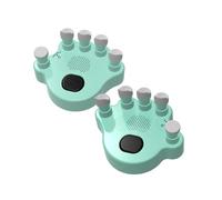 Fafeicy 2Pcs Piano Finger Exerciser Built-in Sound Source, Integrated Speaker, Hand Shape & Strength Training with Non-Slip Keys & Springs Inside, Scientific Practice, Mini (Green)