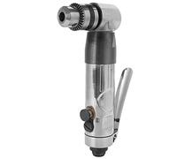 Fafeicy 3/8in Pneumatic Wood Drill 1500rpm Right Angle Air Drill with Forward Reverse for Drilling Polishing Rust Removal Narrow Spaces (US Style)
