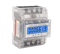 Fafeicy 3 Phase 4 Wire Energy Meter, DIN Rail Installation LCD Display Electricity Meter for Industrial Commercial Use 10-100A 230 400VAC