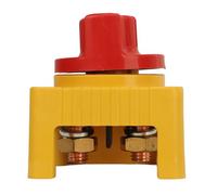 Fafeicy 300A Battery Disconnect the Knob Switch, Copper Sea Terminal Cut -off Universal Switch 12-48v Plastic for Yacht Cars Yacht Commercial Vehicle (Yellow)