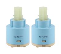 Fafeicy 35mm Ceramic Faucet Cartridge Replacement 2 Pack Valve for Leaking Tap Hot Water Handle Repair Kitchen Bathroom Sink Ceramic Disc Mixer