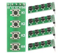 Fafeicy 4 Button Key Module, 4 Key Push Button Switch Keyboard Board with Common Cathode Design, for PLC ARM FPGA CPLD MCU