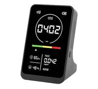 Fafeicy 4 in 1 CO2 Detector, NDIR Sensor Air Quality Tester for CO2, TVOC, Temperature and Humidity, Ideal for Home and Greenhouse