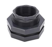 Fafeicy 4 Inch PVC Bulkhead Fitting with NPT Threads EPDM Gasket Lock Nut for Water Tanks Aquariums Rain Barrels