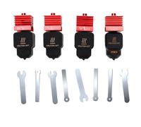 Fafeicy 4 Pcs Hotend Kit for Lab P2S H2D H2S H2C A1 A1 Mini 3D Printer Hotend Replacement 0.2 0.4 0.6 0.8mm Nozzle Set