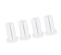 Fafeicy 4PCS Cable Routing Kit, Rubber Construction Ethernet Cable Pass Through Grommet, Easy Installation for Home and Office Use (White)